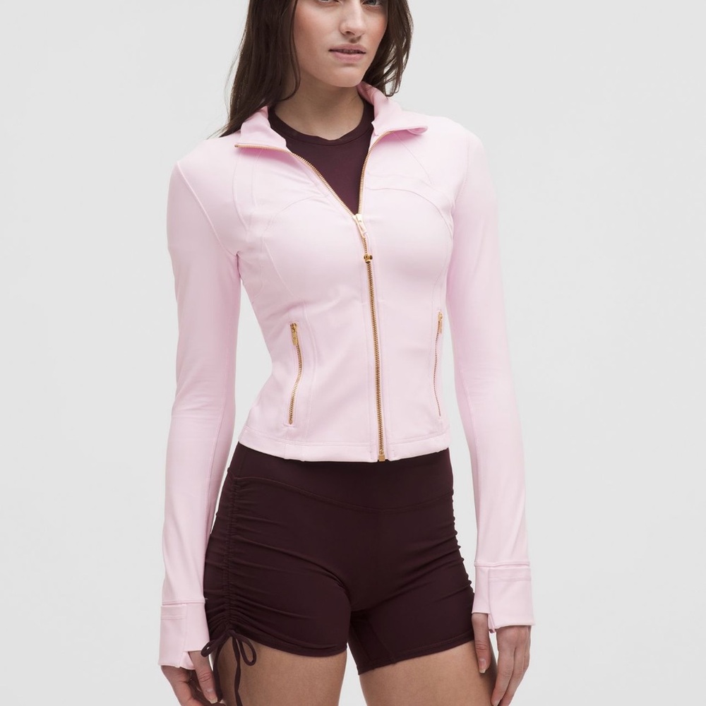Lululemon Define Cropped Jacket in Pink Organza